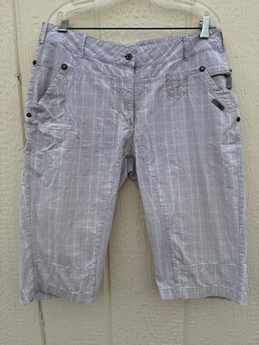 Giga Dx Womens Sz 12 Plaid Casual Capris Geniune FreeWear Europe Mutiple Pockets